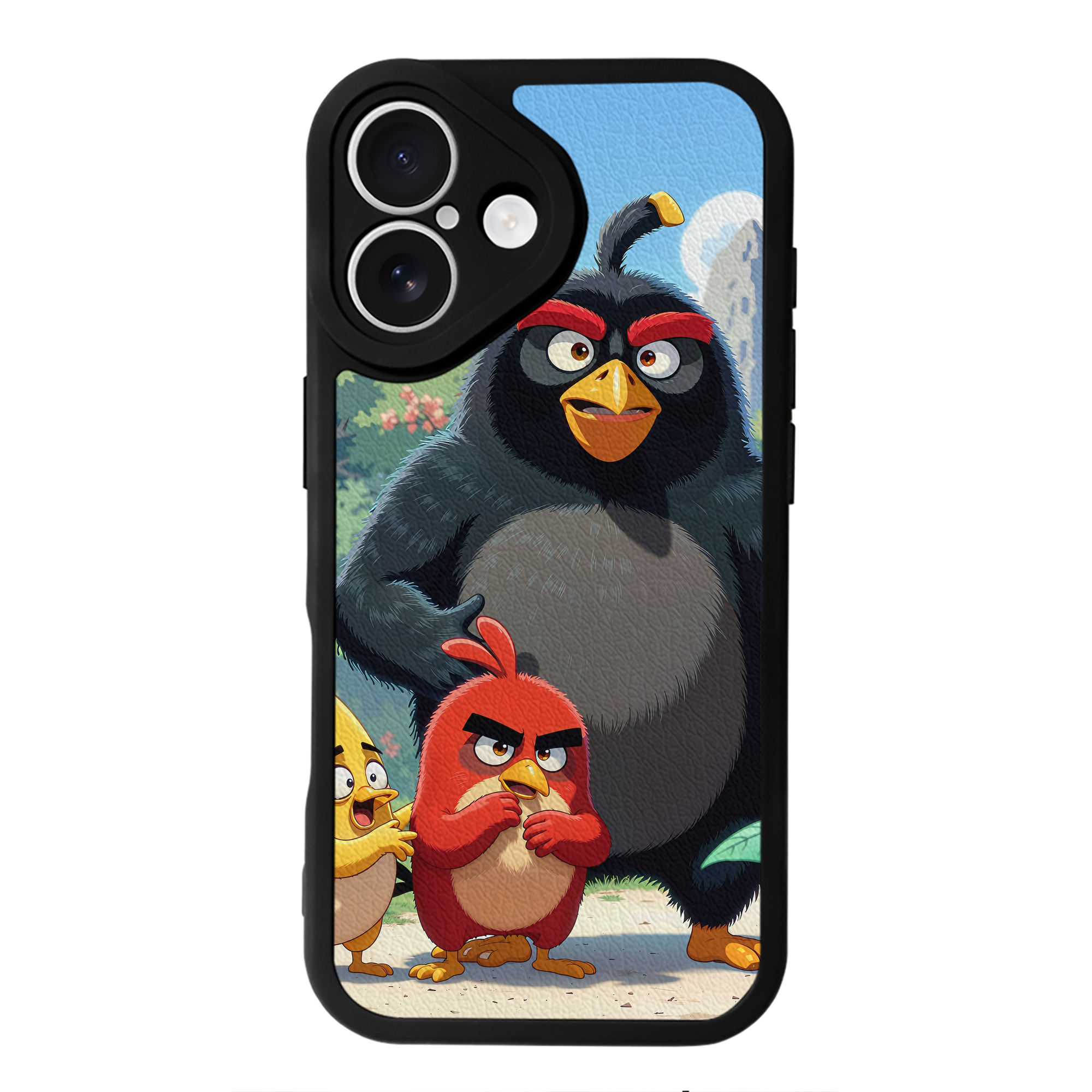 （画像用） Angry Birds アングリーバード 【iPhone 16シリーズ対応】シリコンスマホケース（レザー調） 材質：シリコン